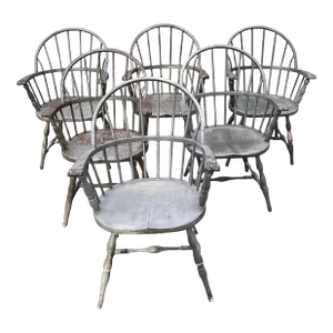 Early 20th Century Metal Windsor Chairs - Set of 6