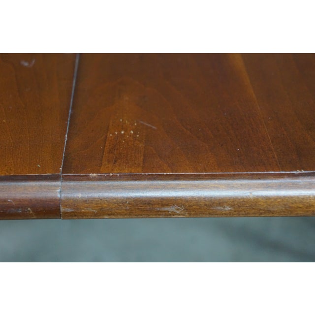 Broyhill Broyhill Furniture Village Tapestry Queen Anne Style Dining Breakfast Table 68" For Sale - Image 4 of 18