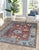 8x10 Coral Hand-Knotted Wool Detailed Motif Medley Traditional Carpet Rug For Sale In New York - Image 6 of 6