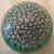 Vintage Millefiori Green Murano Blown Glass Paperweight For Sale - Image 4 of 4