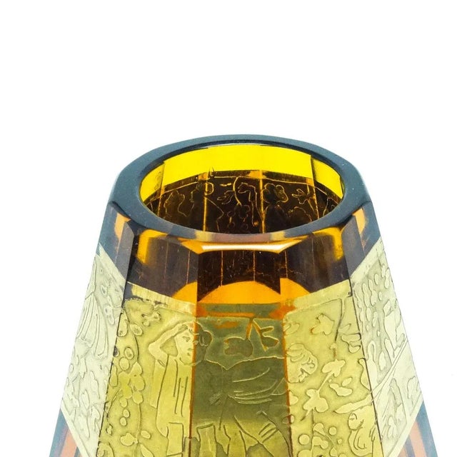 1930s Art Deco Vase from Moser, Czechoslovakia, 1930s For Sale - Image 5 of 8