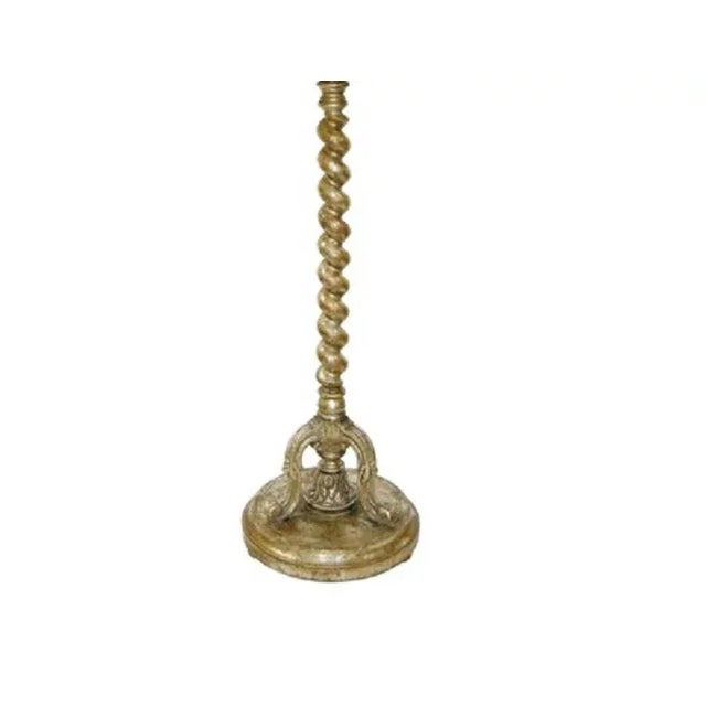 Spectacular Italian Designer Venetian Rope Lamp. This lovely lamp features hand gilded and hand carved details in elegant...