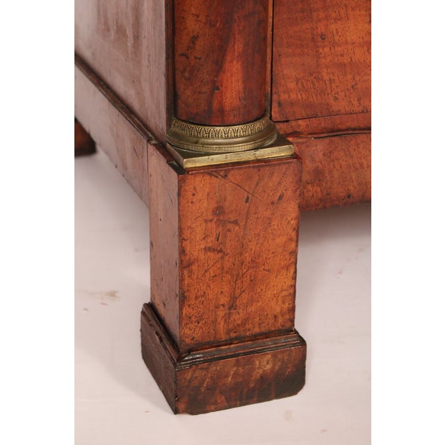 Early 19th Century Empire Burl Walnut Chest of Drawers With Marble Top For Sale - Image 11 of 14