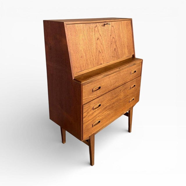 Mid-Century Danish Teak Writing Bureau For Sale - Image 5 of 7