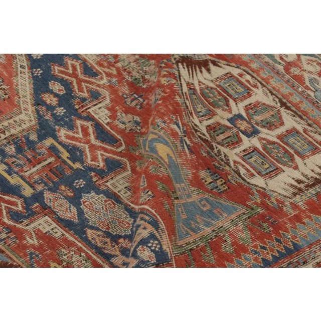 Vintage Soumak Dragon Rug With Dragon Soumak-Inspired Medallions - Rug & Kilim For Sale - Image 10 of 11