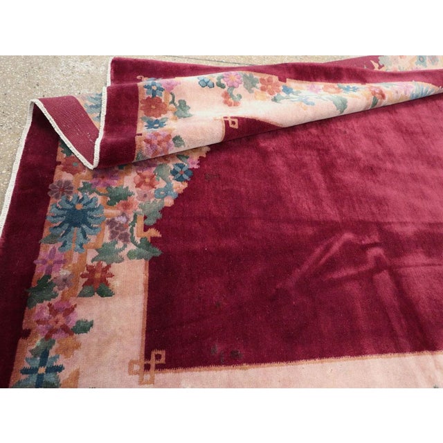 Textile Galerie Shabab Collection Mid-20th Century Chinese Art Deco Accent Rug For Sale - Image 7 of 7