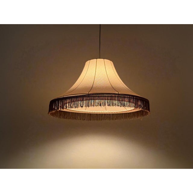 Mid-Century Modern Nylon Cocoon Pendant Lamp, Germany, 1970s For Sale - Image 4 of 9