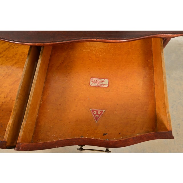 Wood Early Widdicomb Victorian Carved Mahogany Vanity or Dressing Table With Mirror, Circa 1890s For Sale - Image 7 of 14