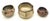 Offered are 3 artisan-crafted small studio pottery vessels or Japanese-style round tea bowls (chawan) featuring earth-...