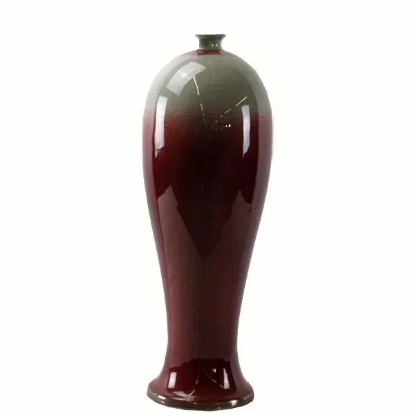 2000 - 2009 Tall Jun Oxblood Red Porcelain Vase For Sale - Image 5 of 5
