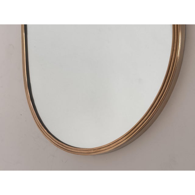 Mid-Century Italian Wall Mirror with Brass Frame and Decor, 1970s For Sale - Image 13 of 17