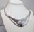 1980s Vintage 1980s Signed Monet Deco Style Rhodium Plated Collar Necklace For Sale - Image 5 of 9