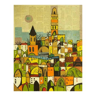 Amos M. Holbrook, Jerusalem, Mixed Media Abstract For Sale