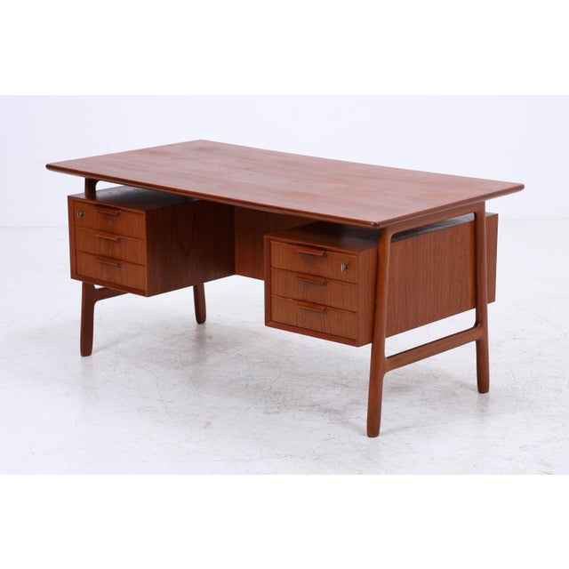 Mid-Century Danish Model 75 Desk in Teak by Gunni Omann for Omann Jun, 1960s For Sale - Image 18 of 18