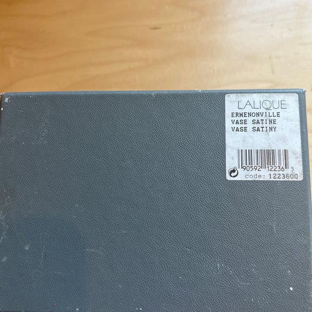 Glass Lalique Ermenonville Frosted Vase For Sale - Image 7 of 8