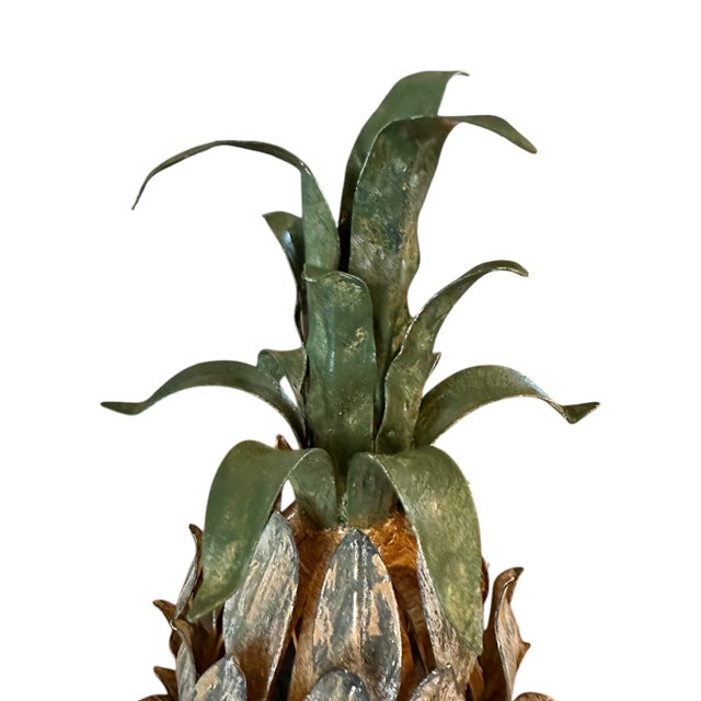 Vintage Tole Pineapple Fruit Toleware Figure Object For Sale - Image 4 of 7