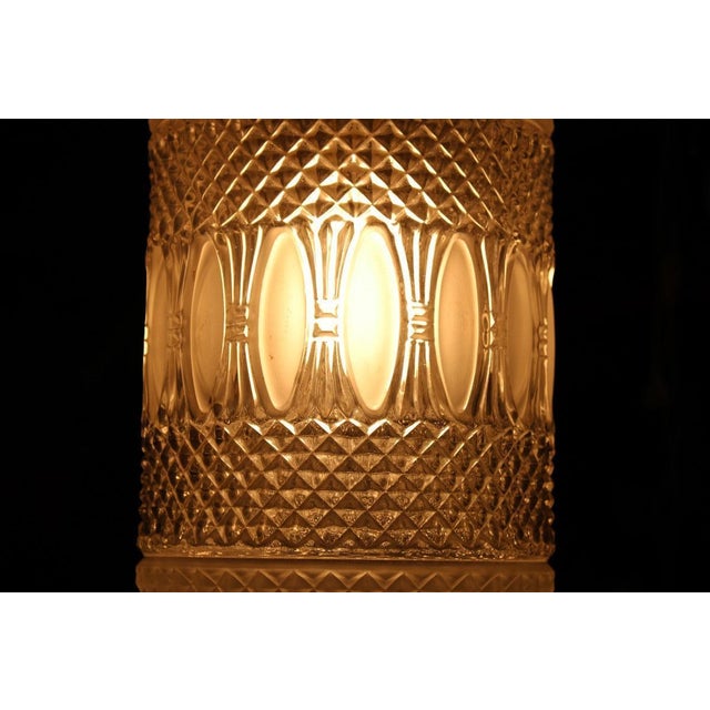 1950s Lantern in Engraved Crystal and Brass, Italy, 1950s For Sale - Image 5 of 18