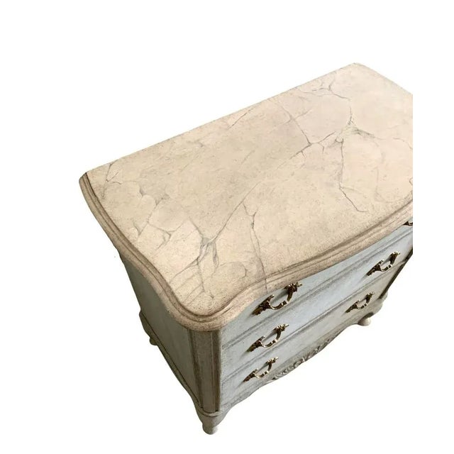 Swedish Chest of Drawers in Rococo Style For Sale - Image 4 of 6