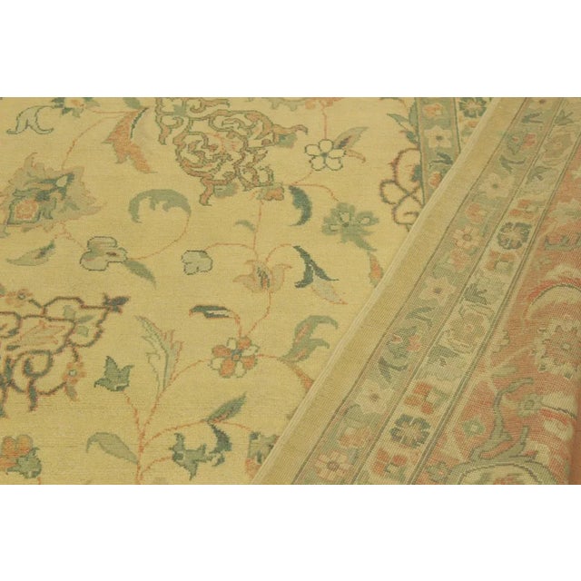 1990s Boho Chic Kafkaz Ivory/Peach Wool Rug -9'11 X 13'9 For Sale In New York - Image 6 of 8