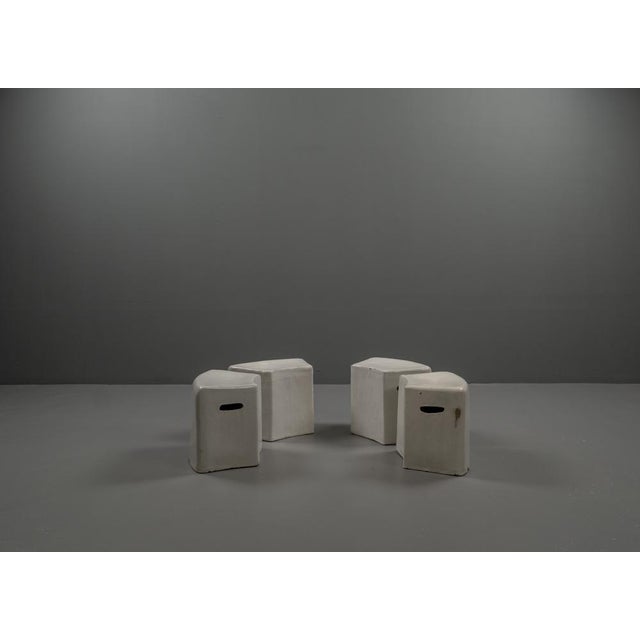 Avant-Garde Ceramic Stool by Paola Navone for Gervasoni, 1882, Set of 4 For Sale - Image 4 of 18