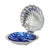 Vintage Blue Glass Queen Anne Scallop Shell Butter Dish, 1960s For Sale - Image 3 of 13