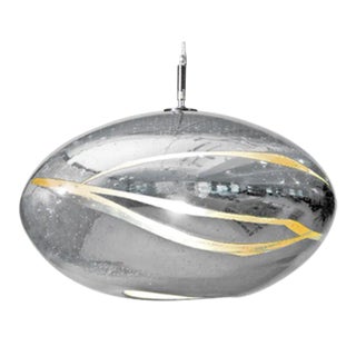 Orbit Pendant Light from the Vista Swirl Collection in Silver For Sale