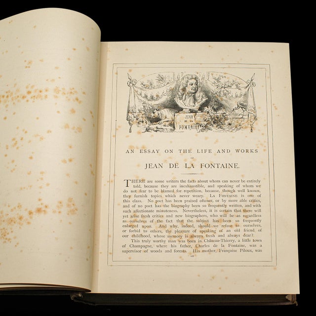 Antique the Fables Book, Historic Literature, English, Illustrated, Victorian For Sale - Image 10 of 12