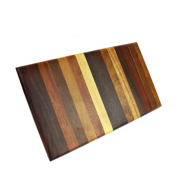 Contemporary 1994 Handmade Costa Rican Exotic Hardwood Sampler 14 Rare Woods Board Wall Art Signed For Sale - Image 3 of 12