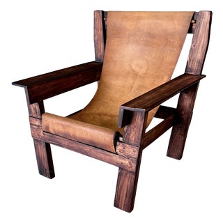 Mid-Century Handcrafted Beach Sling Lounge Chair, Netherlands, 1960s For Sale