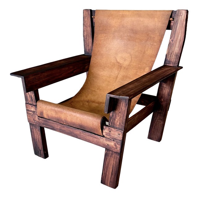 Mid-Century Handcrafted Beach Sling Lounge Chair, Netherlands, 1960s For Sale