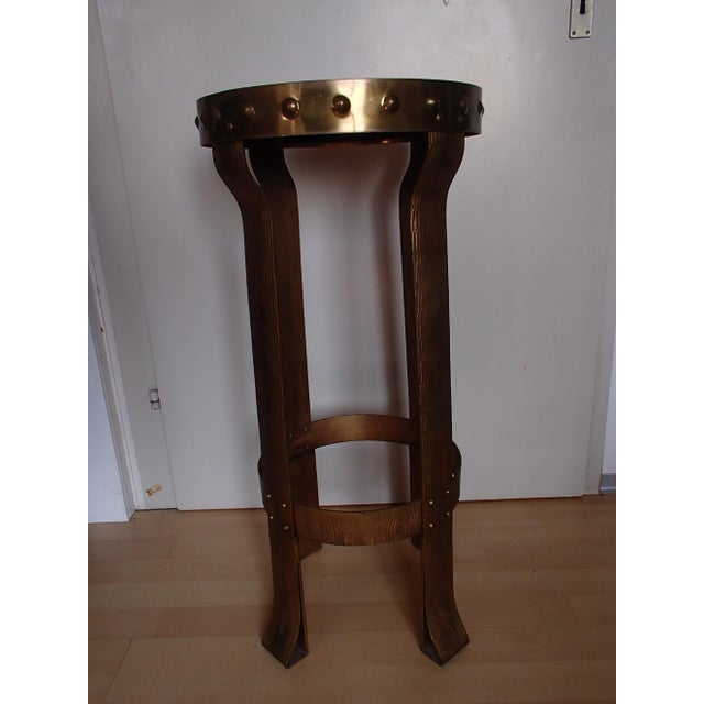 Antique Brass & Wrought Iron Flower Stand For Sale - Image 9 of 10