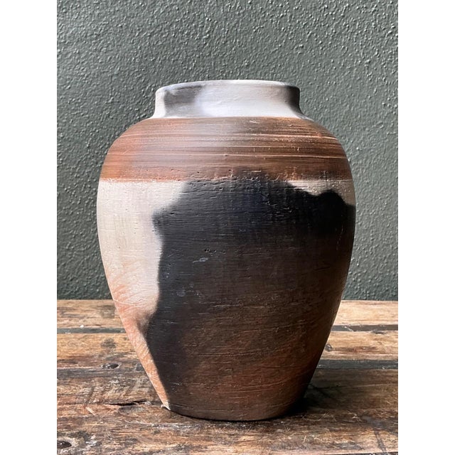 Vintage Studio Pottery Burnished Ceramic Vase For Sale In West Palm - Image 6 of 15