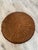 Brown Vintage Round Wicker Button Basket With Wood Beaded Lid For Sale - Image 8 of 9