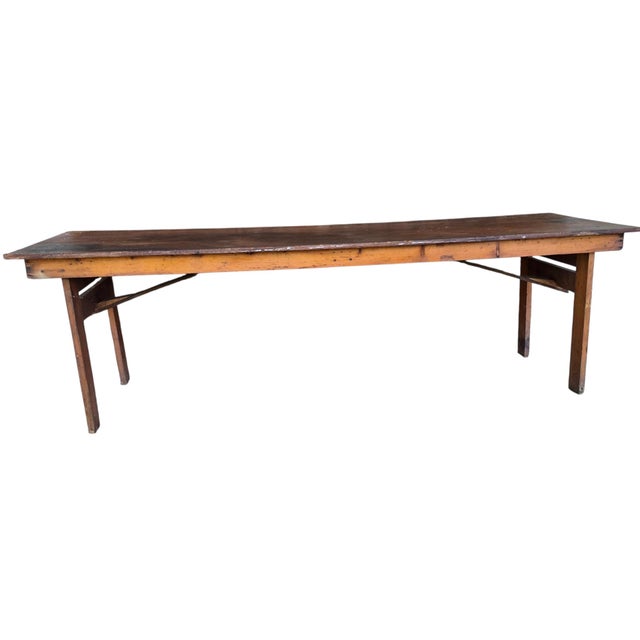 Antique "Clipper" Style Folding Table For Sale - Image 4 of 16