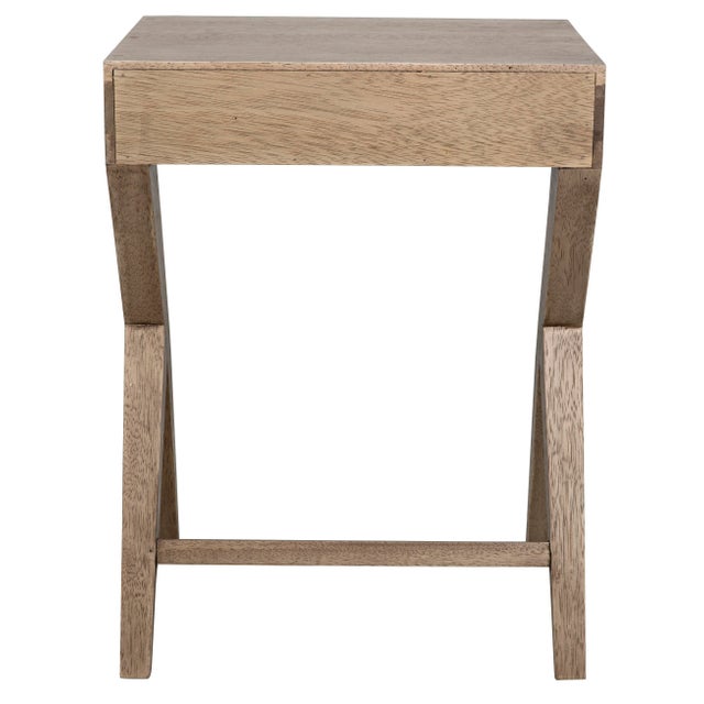 Wood NOIR Peter Side Table in Washed Walnut For Sale - Image 7 of 9