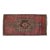 Distressed Low Pile Rug Kurdish Yastik Small Rug Faded Colors Mat Entry Decor - 19'' X 38'' For Sale