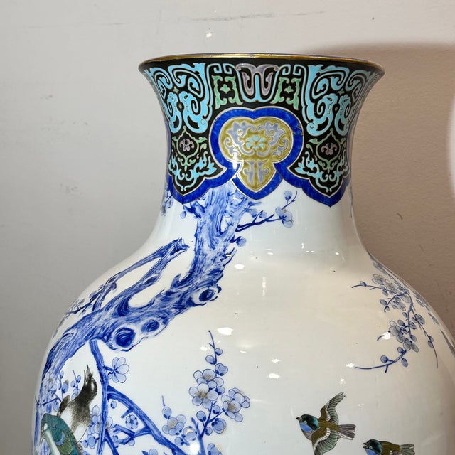 Meiji Imari Porcelain Vase with Kachō Fūgetsu, Japan, 1880s For Sale - Image 9 of 18