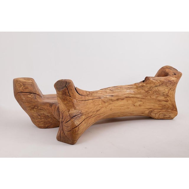 Carved Wood Bench by Logniture For Sale - Image 12 of 18