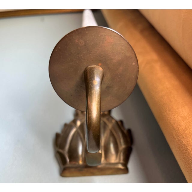 Vintage Brass Pineapple Candle Wall Sconces - a Pair For Sale - Image 4 of 12