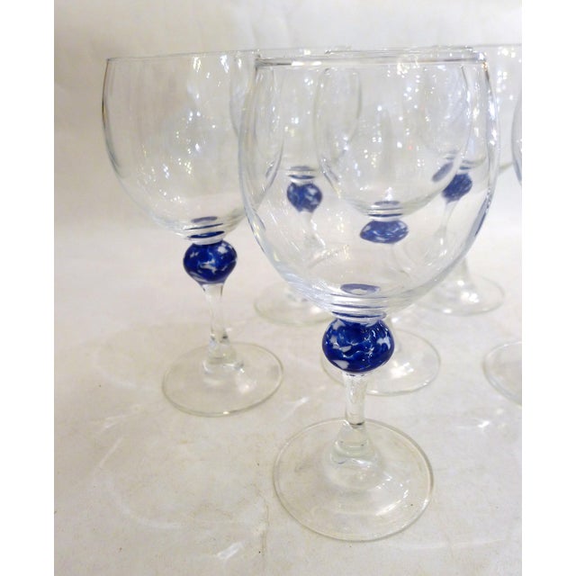 Vintage Stemmed Wine Glasses by Luminarc France, 1980s, Set of 6 For Sale - Image 12 of 12