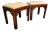 Pair of Vintage W & J Sloane Ming-Style Hardwood Benches With Corner Spandrels For Sale