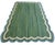Green Handmade Cotton Scalloped Rug Forest Green With Cream and Blue Full Border - 14'x16' For Sale - Image 8 of 9