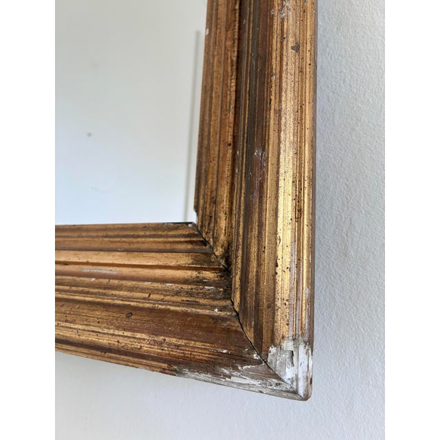 Wood Antique French Giltwood Wall Mirror in Gold For Sale - Image 7 of 10