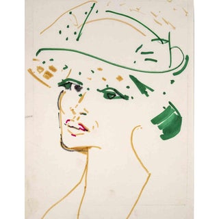 Reynold Arnould 1, Modern Portrait, 1970s, Watercolor For Sale