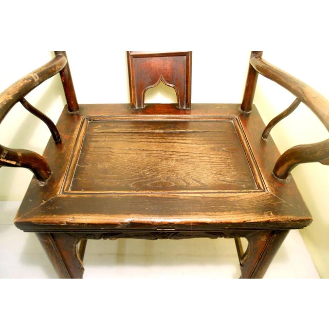 Antique Chinese High Back Arm Chair, Circa 1800-1849 For Sale In Dallas - Image 6 of 9
