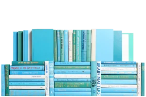 Decorative Books - Ocean Book Wall - Set of 50 Blue Books