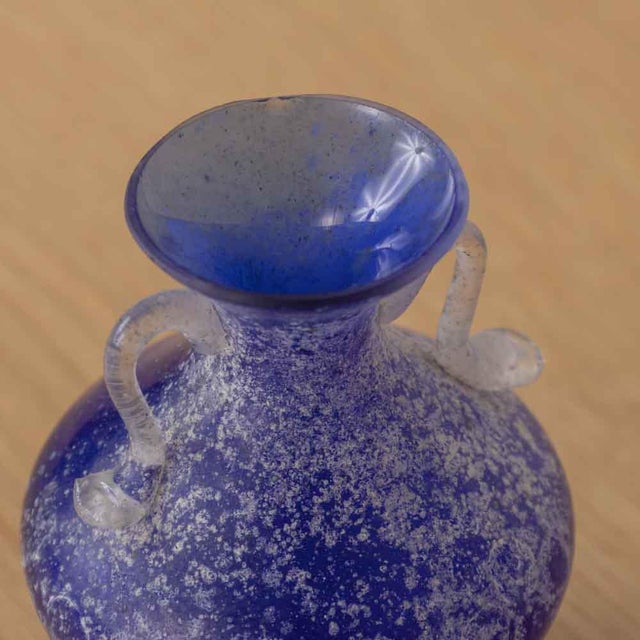 1960s Italian Blue Scavo Vase For Sale - Image 9 of 10
