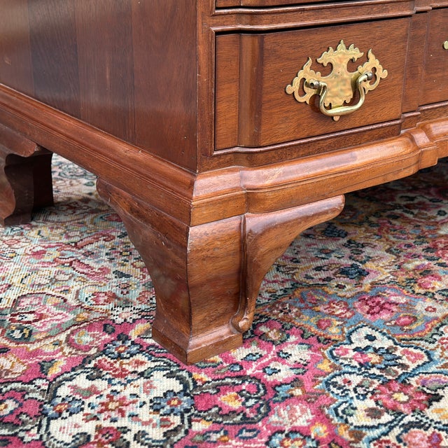 Bespoke Block and Shell Carved Mahogany Chest After Townsend & Goddard For Sale - Image 14 of 17