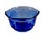 1930s Hazel Atlas Cobalt Blue White Band Glass Cereal Bowls Set of 4 5" For Sale - Image 5 of 9