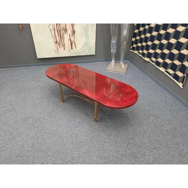 Aldo Tura Regency Goatskin Coffee Table by Aldo Tura, 1960s For Sale - Image 4 of 13